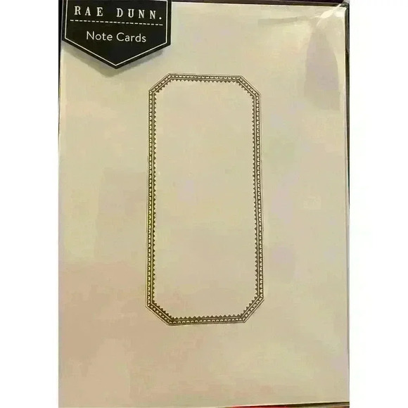 Rae Dunn Thank You Notecards Set of 12 with Envelopes White Minimalist - Picture 2 of 2